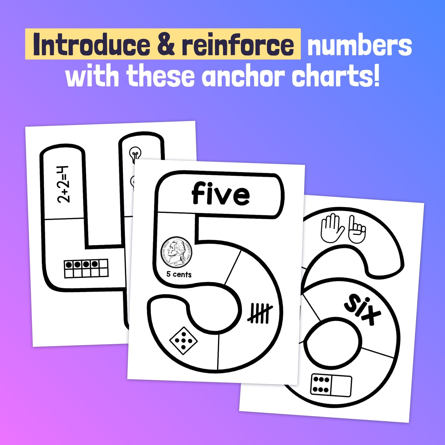 Numbers 0-20 Anchor Charts