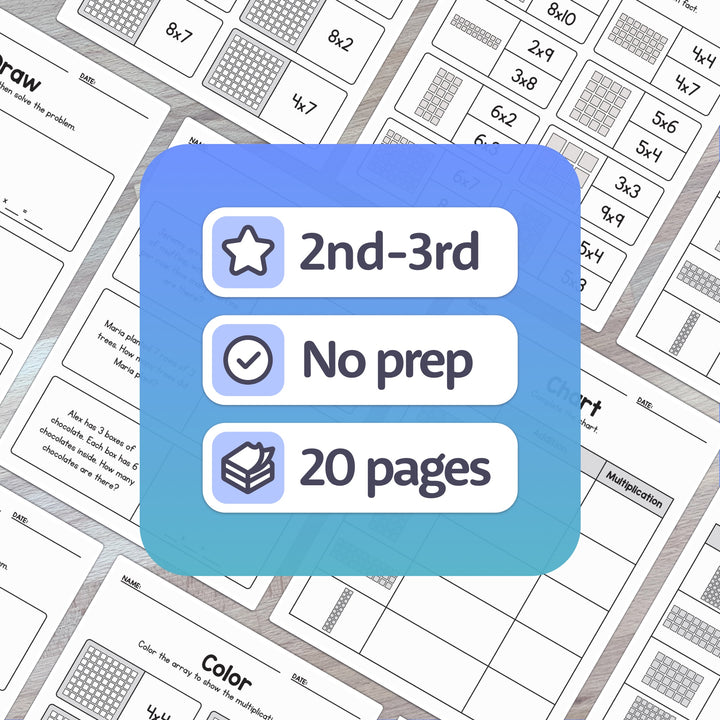 Sample: Space Arrays Worksheets – That Little Robot