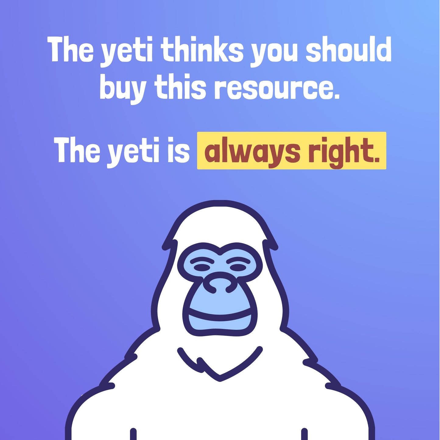 Winter yeti resource