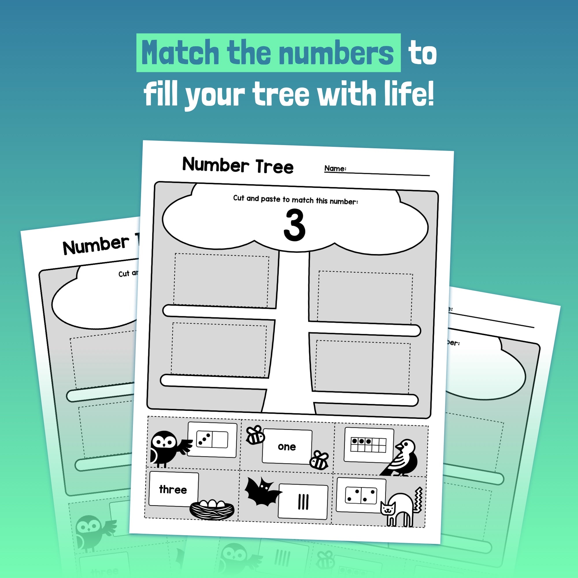 Number Tree Worksheets – That Little Robot
