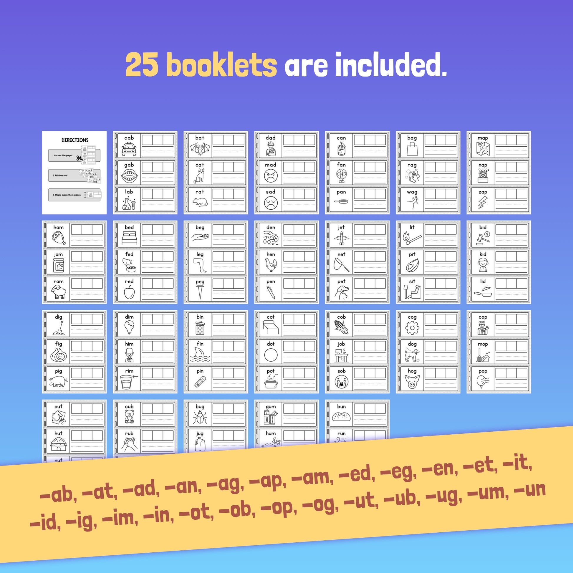 CVC Word Booklets (Printable PDF) – That Little Robot