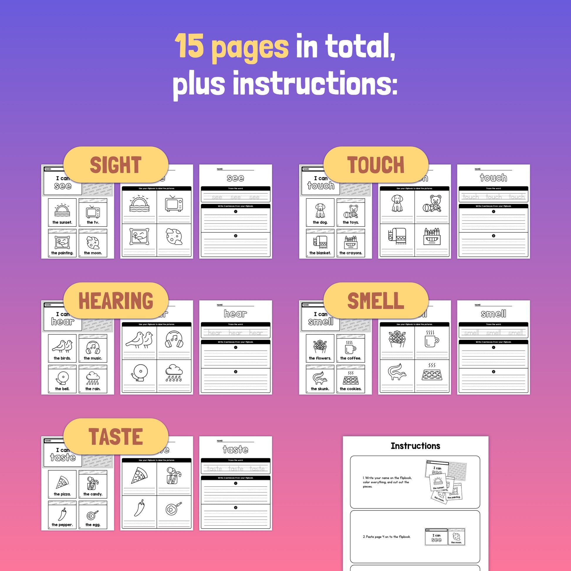 5 Senses Flip Books and Activities (Printable PDF) β That Little Robot 5-senses-flip-books-and-activities-printable-pdf-that-little-robot